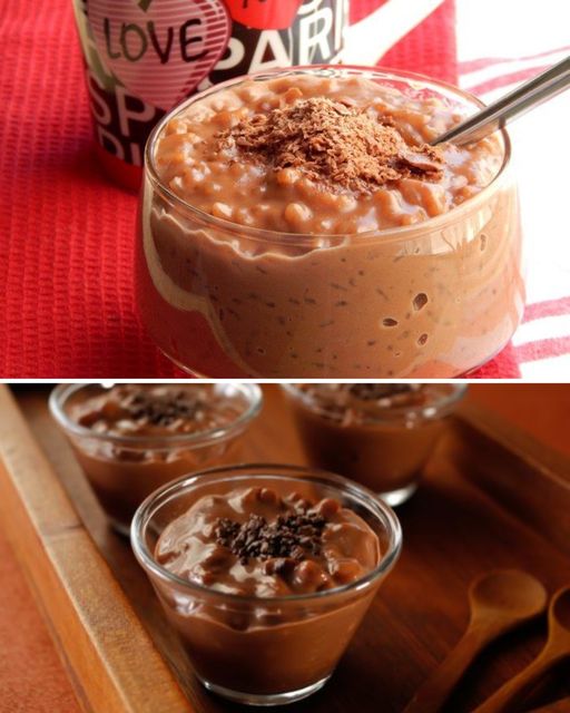 arroz doce de chocolate