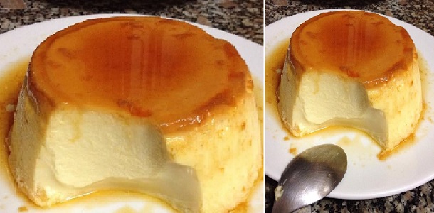 flan de ovos caseiro com apenas 3 ingredientes (sem forno)