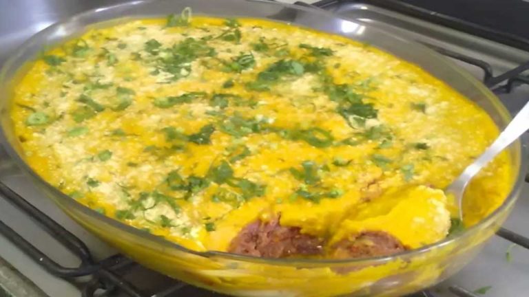 escondidinho cremoso de abóbora com carne