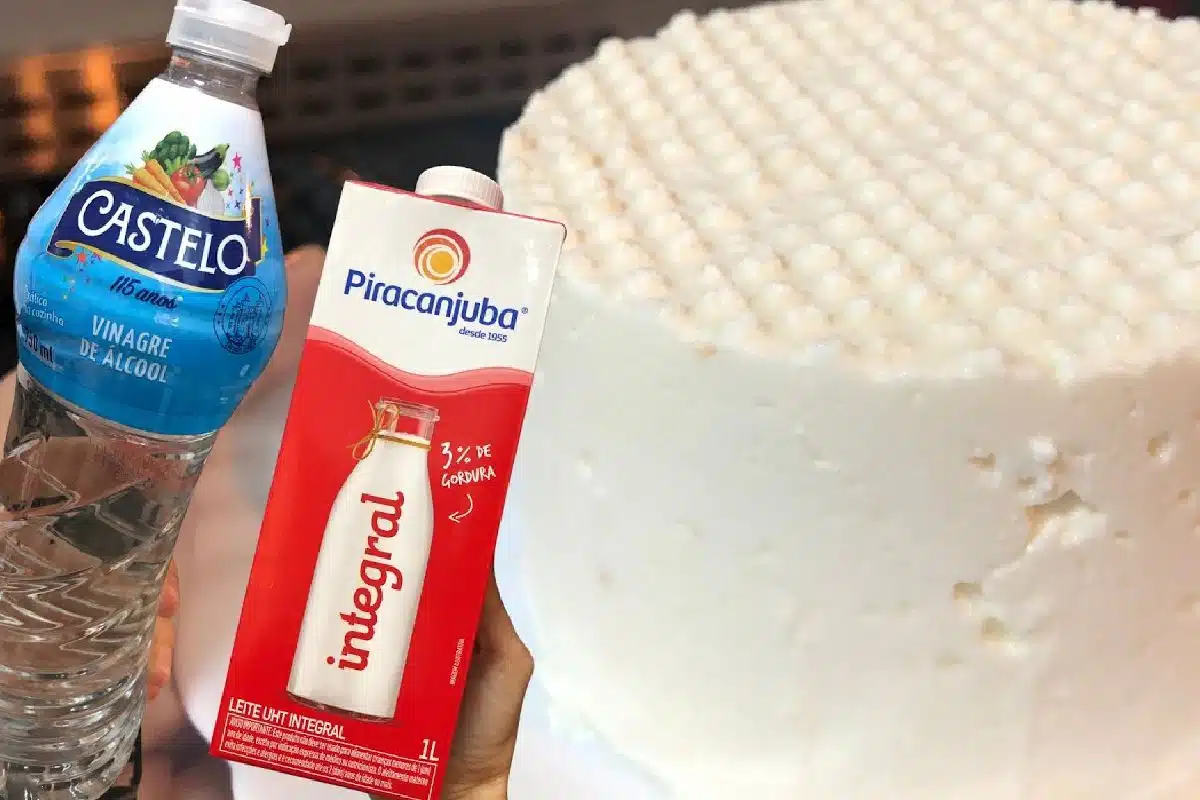 queijo caseiro feito com ingredientes que já tem no seu armário