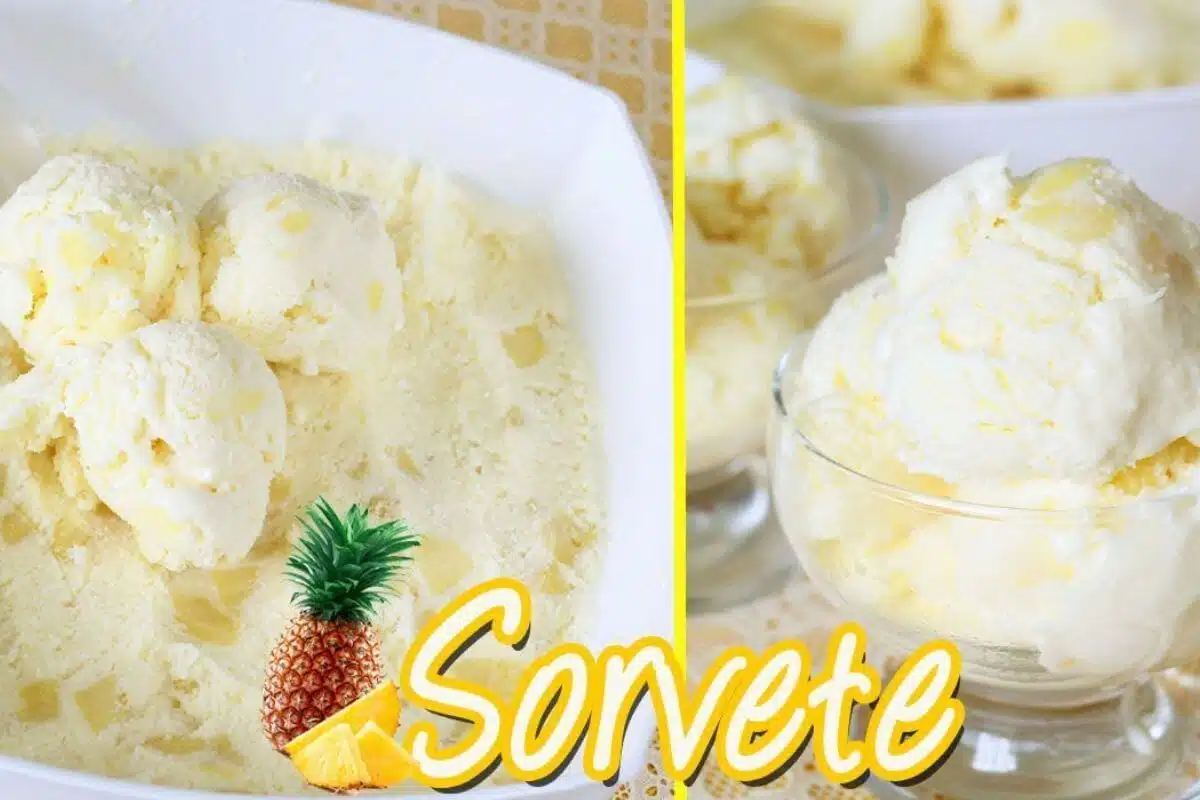 sorvete de abacaxi com coco