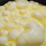 farinha + água fervente