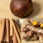 chá de semente de abacate com cúrcuma e canela